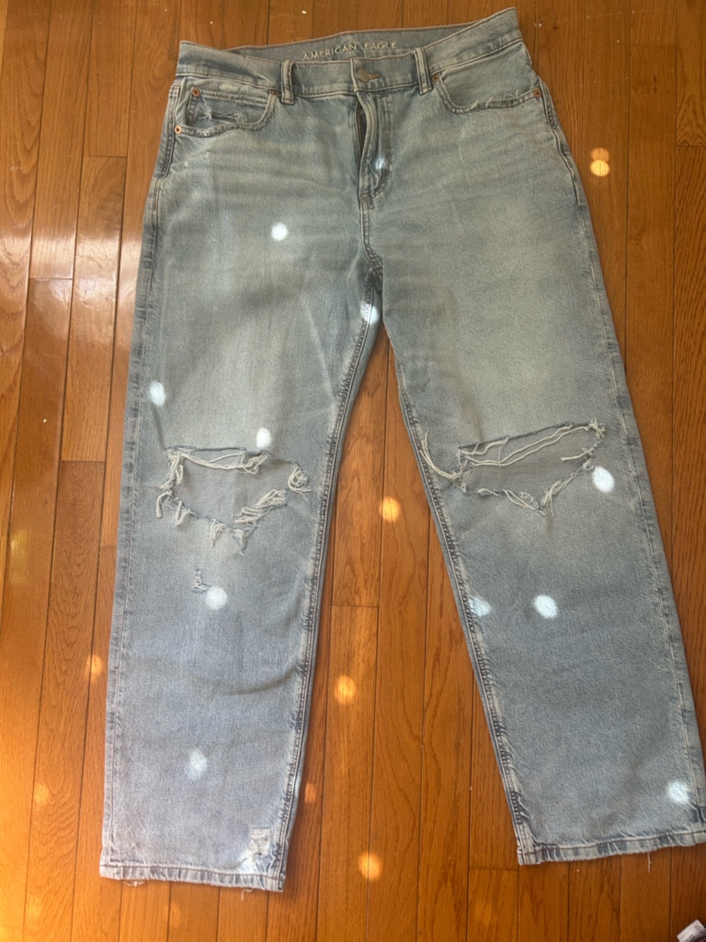 American Eagle Outfitters Straight-Leg Distressed Jeans